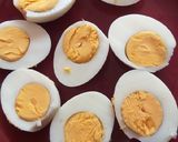 A picture of step 1 of Stuffed Hard-Boiled Eggs.