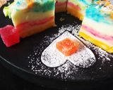 रेनबो मिल्क जेली (rainbow milk jelly recipe in Hindi) रेसिपी चरण 10 फोटो