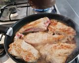 Une image de l'étape 1 de Côte de veau crème et champignons.