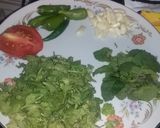 A picture of step 1 of Podina ke chutnney.