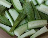 A picture of step 2 of Bottle gourd & Ridge gourd pickle.