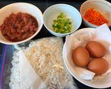 A picture of step 1 of Pork Fried Rice.