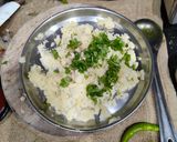 A picture of step 2 of Masala Aloo Frankie.