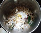 A picture of step 2 of Bharwa Mirchi.