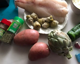 Foto del paso 1 de la receta: Guisado de rape con verduras y gambones, en olla rápida