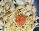 明太子雞肉義大利麵的食譜步驟3照片