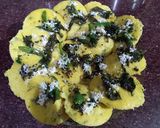 A picture of step 12 of Idli dhokla.