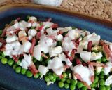 Foto del paso 9 de la receta: Ensalada de guisantes con bacon y salsa de yogurt