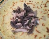 Gombás-csirkés töltött, rántott palacsinta recept fázis 3 fotója