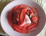 Foto del passaggio 4 della ricetta Salmone in maionese di pomodoro, zucchine e mix di pepe in grani