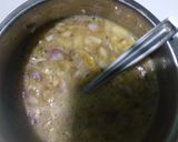 A picture of step 2 of Aanda parantha (egg parantha).