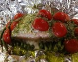 Foto del paso 3 de la receta Salmón a la papillote con pesto