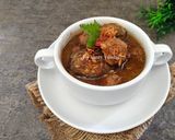 Foto langkah ke 4 dari resep Semur Terong Bola Bola Daging.