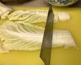 A picture of step 3 of Baechu Buchimgae (Napa Cabbage Pancakes).