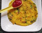 A picture of step 5 of Leftover poha chilla.