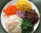 Hình bước làm 3 của món Bánh bột lọc chay ngũ sắc