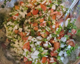 A picture of step 1 of Pico de gallo.