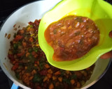 A picture of step 6 of Chapati and veggie egg sauce.