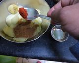 A picture of step 2 of Kachalu (Spicy and Tangy Potatoes).