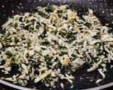 A picture of step 5 of Pizza with spinach and tofu topping.