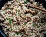 Pas rețetă Orez cu carne de porc și parmezan 2 fotografie