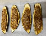 A picture of step 4 of Japanese Miso Beef in Eggplant.
