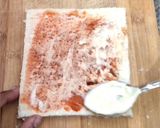 A picture of step 2 of Tricolour Paneer Toast 📌.