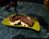 A picture of step 22 of Butterscotch rajbhog ice-cream chocolate cake.