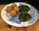 Foto del paso 10 de la receta: Hamburguesa de espinacas con bombitas de arroz