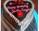 Foto langkah ke 6 dari resep Love Cake Anniversary/Birthday.