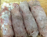 Foto del paso 1 de la receta: Rollitos de lomo rellenos de jamón dulce y queso
