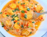 Foto langkah ke 9 dari resep Tofu Enoki Saos Pedas.