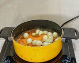A picture of step 5 of Mi Quang with Shrimp, Pork, Ribs, and Eggs.