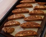 A picture of step 9 of Crunchy Chocolate Dipped Biscotti.