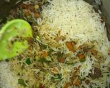 A picture of step 7 of Masala rice.