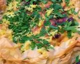 A picture of step 12 of Curried cauliflower cheese filo pie.