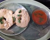 A picture of step 3 of Rajsthani makai dhokla.