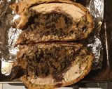 A picture of step 4 of California Farm Wild Rice Sage Stuffed Cornish Hens.