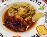 Une image de l'étape 6 de Poulet sauce barbecue et gratin de pomme de terre.