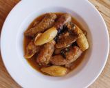 Foto del paso 11 de la receta: Cazuela de butifarra, calamares y surtido de setas deshidratadas