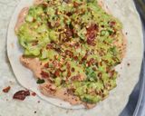 A picture of step 3 of Crunch wrap.