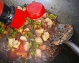 A picture of step 6 of Masala spaghetti.
