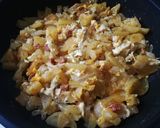 Foto del paso 3 de la receta Revuelto ibérico de papas y cebolla cocidas