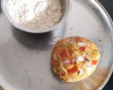 A picture of step 3 of Rajasthani Tikkar Paratha.