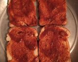 A picture of step 2 of Bread Pizza #4weekschallenge.