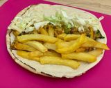 A picture of step 8 of Chicken and chips wrap 2🍗🌯🌯🌯🍟.