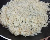 A picture of step 3 of Japanese tabbouleh with millet.