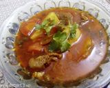 A picture of step 3 of Aloo gajar gosht.