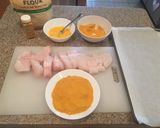 A picture of step 1 of Paleo baked fish fingers - kid friendly.