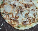 A picture of step 5 of Spinach Frittata with green chutney.